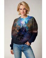 Dark Blue Captain America Mjolnir Crewneck Sweatshirt