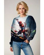 Dark Blue Spider‑Man Dynamic Crewneck Sweatshirt