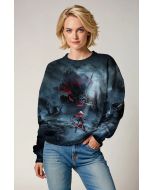  Dark Fantasy Battle Graphic Sweatshirt