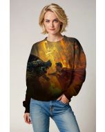 Black & Orange Batman vs Superman Graphic Sweatshirt