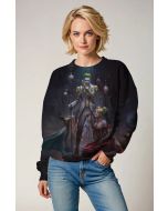 Black Joker & Harley Quinn Graphic Sweatshirt