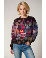 Dark Multicolor Marvel Heroes Graphic Sweatshirt