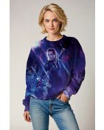 Dark Purple Heroic Warrior Graphic Sweatshirt