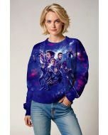 Dark Blue Avengers Galaxy Graphic Sweatshirt