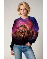 Dark Blue Avengers Galaxy Battle Sweatshirt