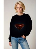 Superman S Shield Graphic Apparel – Iconic Red & Gold Black Sweatshirt