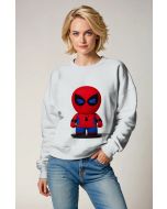 Chibi Hero Streetwear Pullover – Bright White