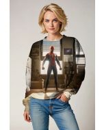 Dark Brown & Black Spider‑Man Room Scene Crewneck Sweatshirt – Classic Hero Vibes