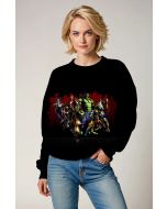 Black Marvel Heroes Team Crewneck Sweatshirt – Classic Comic Appeal