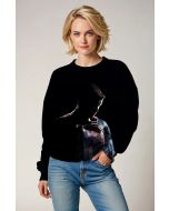 Black Abstract Hero Art Crewneck Sweatshirt – Minimalist Hero Appeal