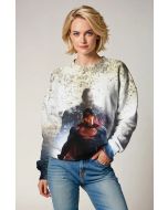Light Gray Dark Superman Crewneck Sweatshirt – Striking and Comfortable