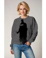 Dark Gray Batman Silhouette Crewneck Sweatshirt – Subtle Hero Statement