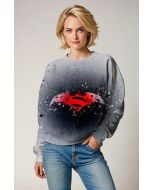 Light Gray Superman vs Batman Crewneck Sweatshirt – Classic Hero Statement