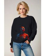 Spider‑Man Vibrant Graphic Sweatshirt – Black Streetwear