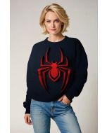 Black Sweatshirt with Heroic Spider Emblem