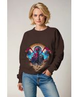Brown Spider‑Verse Dual Hero Crewneck Sweatshirt