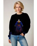 Black Superman Rising Art Crewneck Sweatshirt