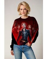 Black and Red Black Widow Crewneck Sweatshirt