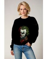 Black Joker Portrait Crewneck Sweatshirt