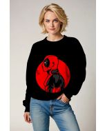 Black Deadpool Profile Crewneck Sweatshirt