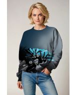 Dark Grey Batman Action Crewneck Sweatshirt