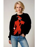 Black Harley Quinn Silhouette Crewneck Sweatshirt