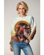 Light Gray Spider‑Man Action Crewneck Sweatshirt