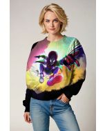 Black Spider‑Man Color Splash Crewneck Sweatshirt