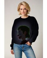 Black Joker Profile Art Crewneck Sweatshirt
