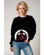 Black Minimalist Hero Target Sweatshirt – Sharp Style Statement