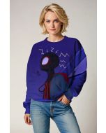 Purple Blue Crewneck Sweatshirt – Miles Morales Electric Aura