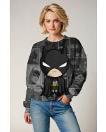 Mini Dark Knight Crewneck Sweatshirt – Black Comic Panel Edition