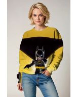 Yellow & Black Lego Batman Crewneck – Minimalist Power Look
