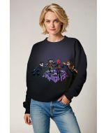 Black Gotham Knights Graphic Sweatshirt – Unisex Casual Crew Neck