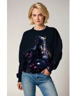 Black Mecha Hero Sweatshirt – Glitch Core Edition