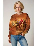 Brown Superhero Battle Sweatshirt – Clash on Titan