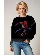 Webstrike Black Crewneck – Red & Blue Action Sweatshirt