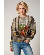 SuperSquish Crewneck – Taupe Chibi Avengers-Style Sweatshirt