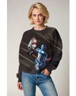 Captain Mech Velocity – Black Crew Neck Sweatshirt