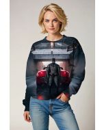 Midnight Drift – Black Crewneck Sweatshirt