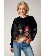 Hero Shadow Graphic Sweatshirt – Deep Black Crewneck
