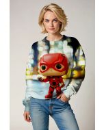 The Flash Movie Inspired Men’s Red Funko Pop Graphic Sweatshirt