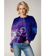 Guardians of the Galaxy Inspired Star-Lord Blue and Purple Action Sweatshirt