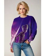 Guardians of the Galaxy Inspired Groot Purple and Blue Action Sweatshirt
