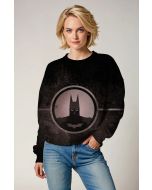 Dark Knight Emblem Crewneck Sweatshirt – Minimal Hero Vibes