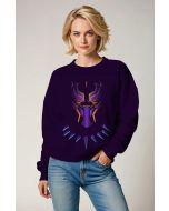 Black Panther Crewneck – Neon Warrior Purple
