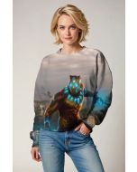Black Panther Vibranium Charge City Run Marvel Design Crewneck Sweatshirt