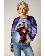 Iron Man Red & Gold Arc Reactor Blast Marvel Crewneck Sweatshirt