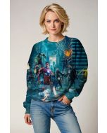 Avengers Clash – Teal Blue Crewneck Sweatshirt