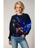 Iron Vortex Sweatshirt – Navy Blue Power Core Crewneck